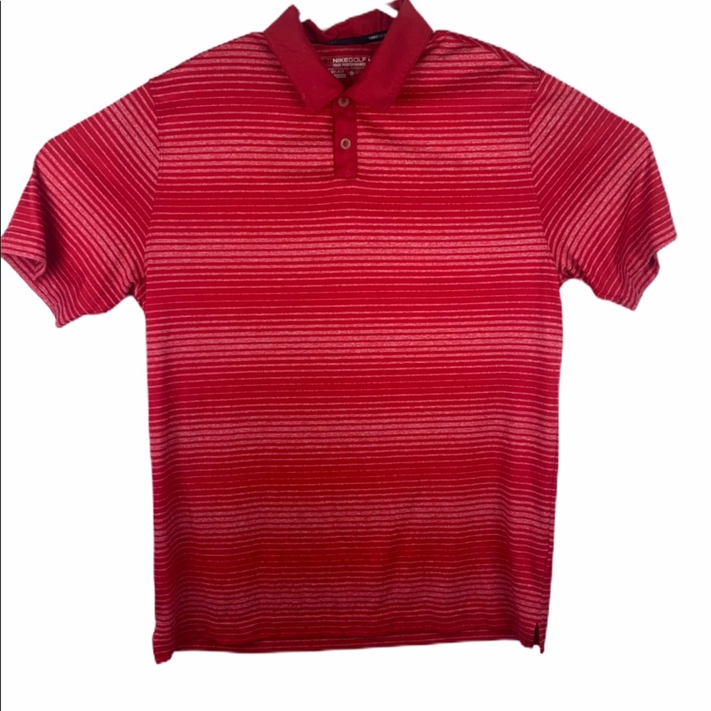 nike golf polo pink L With White Stripes